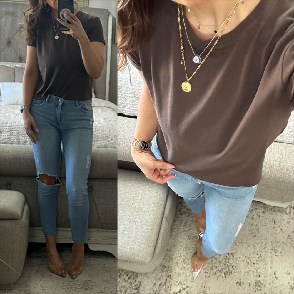 New🌟 The Perfect Everyday Tee – Effortless Cocoa Chic